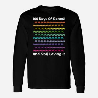 Gamer Gaming Cute 100 Days Of School And Still Loving It Unisex Long Sleeve | Crazezy