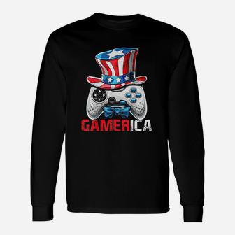 Gamerica 4Th Of July Video Game American Flag Unisex Long Sleeve | Crazezy DE