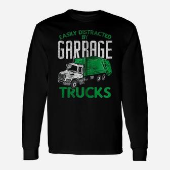 Garbage Dump Truck Excavator I Funny Easily Distracted Gift Zip Hoodie Unisex Long Sleeve | Crazezy CA