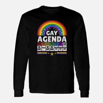 Gay Agenda Gay Gift Unisex Long Sleeve | Crazezy