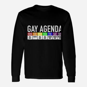 Gay Agenda Gay Pride Unisex Long Sleeve | Crazezy