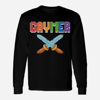 Gaymer Gay Lesbian Gamer Video Game Lgbt Pride Long Sleeve T-Shirt - Monsterry AU