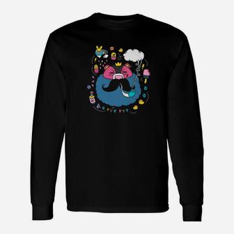 Geeky Pop Art Bear With Wizard Beard Premium Long Sleeve T-Shirt - Thegiftio UK