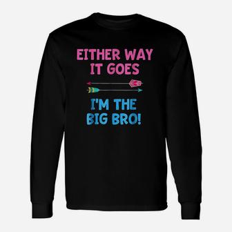 Gender Reveal Big Brother Announcement Unisex Long Sleeve | Crazezy