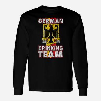 German Drinking Team Germany Flag Funny Oktoberfest Gift Unisex Long Sleeve | Crazezy CA