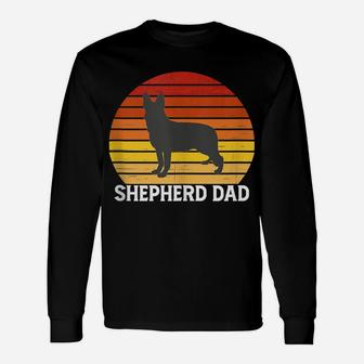 German Shepherd Gifts - Retro Shepherd Dad Shepard Dog Lover Unisex Long Sleeve | Crazezy
