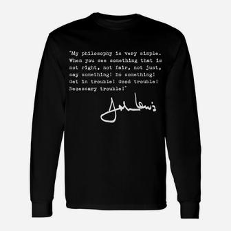Get In Good Necessary Trouble Shirt Gift For Social Justice Unisex Long Sleeve | Crazezy DE