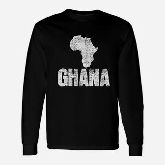 Ghana Africa Country Map Unisex Long Sleeve | Crazezy