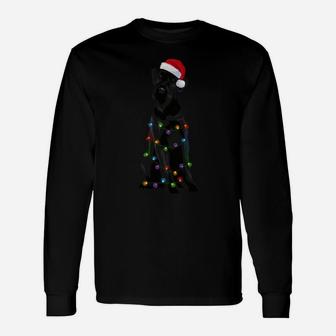 Giant Schnauzer Christmas Lights Xmas Dog Lover Sweatshirt Unisex Long Sleeve | Crazezy DE