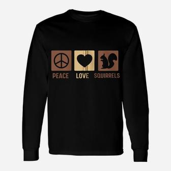 Gift For Squirrel Lovers - Peace Love Squirrels Zip Hoodie Unisex Long Sleeve | Crazezy
