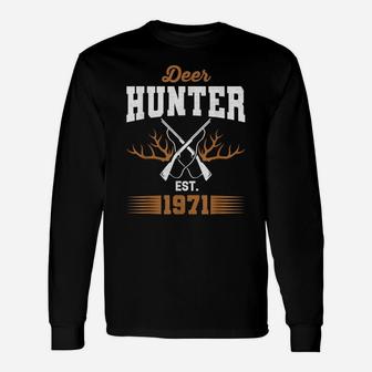 Gifts For 50 Year Old Deer Hunter 1971 Hunting 50Th Birthday Unisex Long Sleeve | Crazezy CA