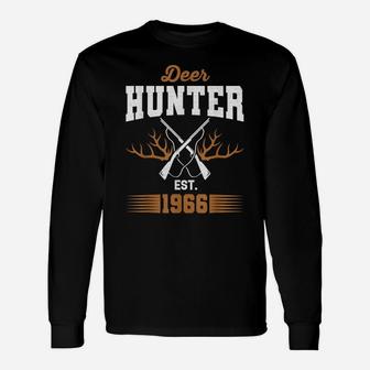 Gifts For 55 Year Old Deer Hunter 1966 Hunting 55Th Birthday Unisex Long Sleeve | Crazezy CA