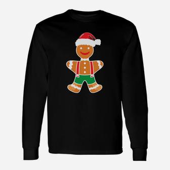 Gingerbread Santa Christmas Holiday Xmas Costume Sweatshirt Unisex Long Sleeve | Crazezy