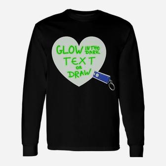 Glow In The Dark Text Or Draw Unisex Long Sleeve | Crazezy UK