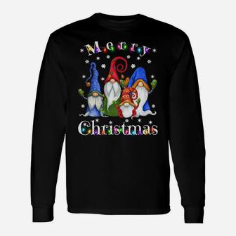 Gnome Christmas Pajamas - Garden Gnome Merry Christmas Sweatshirt Unisex Long Sleeve | Crazezy AU