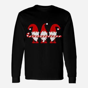 Gnome Holding Candy Cane Christmas Xmas Outfit Unisex Long Sleeve | Crazezy DE