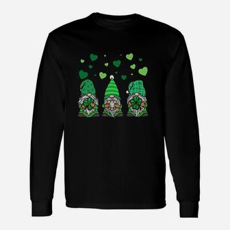 Gnome Leprechaun Green Gnomes Tomte St Patricks Day Long Sleeve T-Shirt - Thegiftio UK