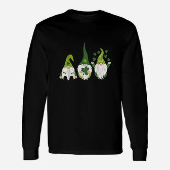 Gnome Leprechaun Tomte Green Gnomes St Patricks Day Long Sleeve T-Shirt - Thegiftio UK