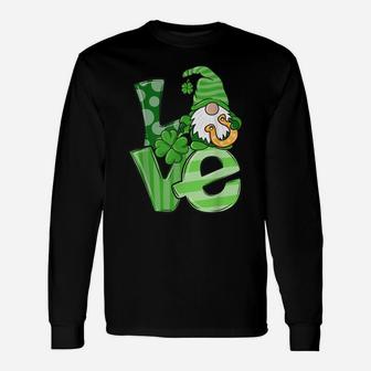 Gnome T Shirt Shamrock Love Womens St Patricks Day Unisex Long Sleeve | Crazezy CA