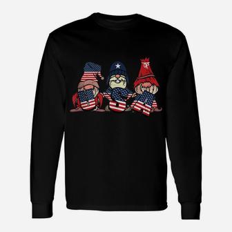 Gnome Usa 4Th Of July Cute American Flag Independence Day Unisex Long Sleeve | Crazezy CA