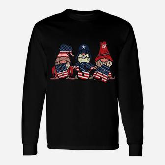 Gnome Usa 4Th Of July Cute American Flag Independence Day Unisex Long Sleeve | Crazezy UK