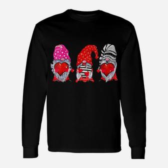 Gnome Valentines Day For Women Gnome Valentine Long Sleeve T-Shirt - Monsterry UK