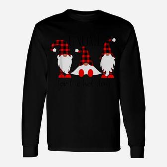 Gnomes For The Holidays Buffalo Plaid Gnome Christmas Xmas Unisex Long Sleeve | Crazezy CA
