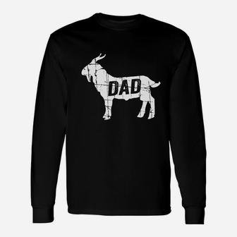 Goat Dad Greatest Of All Time Funny Fathers Day Unisex Long Sleeve | Crazezy UK