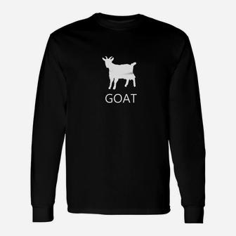 Goat Silhouette Farm Animal With Text Long Sleeve T-Shirt - Thegiftio UK
