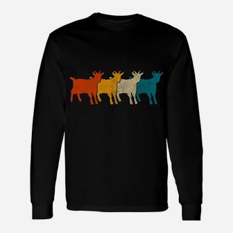 Goat Vintage Retro Farm Animal Goats Farmer Gift Unisex Long Sleeve | Crazezy CA