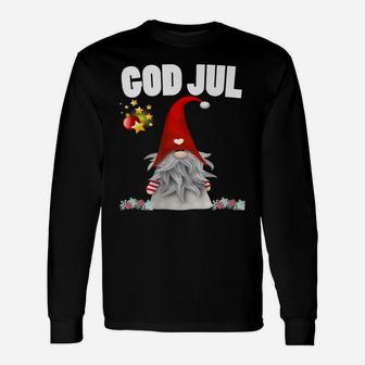 God Jul Swedish Merry Christmas Sweden Tomte Gnome T Shirt Unisex Long Sleeve | Crazezy UK