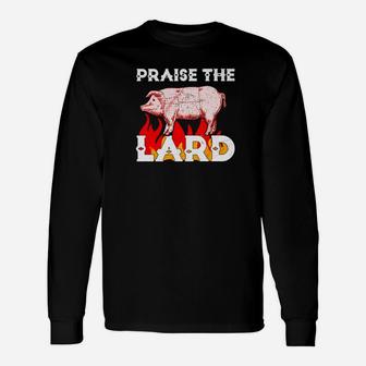 Godly Praise The Lard Bbq Holy Pig Premium Long Sleeve T-Shirt - Thegiftio UK