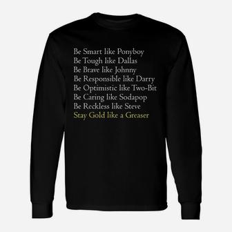 Gold Like A Greaser Classic Movie Book Graphic Novel Unisex Long Sleeve | Crazezy CA