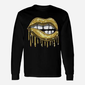 Golden Lip Unisex Long Sleeve | Crazezy AU