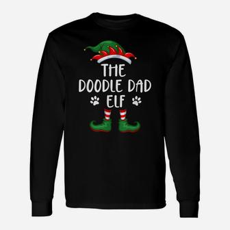 Goldendoodle Dad Dog Elf Christmas Funny Matching Pajama Top Unisex Long Sleeve | Crazezy