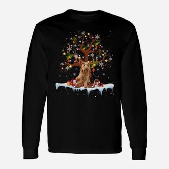 Goldendoodle Reindeer Costume Christmas Ornaments Sweatshirt Unisex Long Sleeve | Crazezy