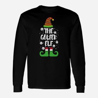 Golfer Elf Family Christmas Party Funny Gift Pajama Unisex Long Sleeve | Crazezy