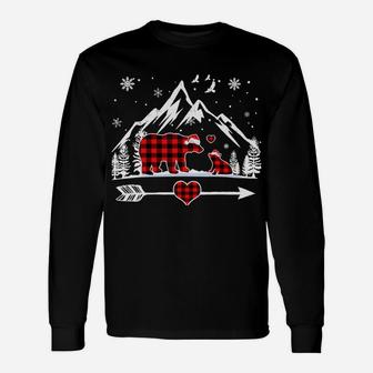 Grammie Bear Christmas Pajama Red Plaid Buffalo Family Gifts Sweatshirt Unisex Long Sleeve | Crazezy AU