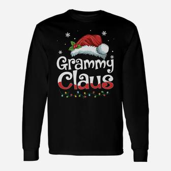 Grammy Claus Santa Hat Matching Family Christmas Pajama Gift Unisex Long Sleeve | Crazezy