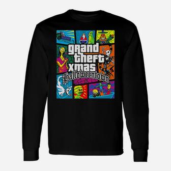 Grand Theft Xmas Long Sleeve T-Shirt - Monsterry