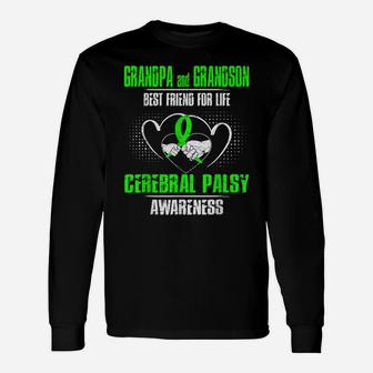 Grandpa And Grandson Best Friend Of Life Cerebral Palsy Unisex Long Sleeve | Crazezy UK