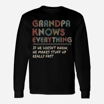 Grandpa Know Everything Long Sleeve T-Shirt - Thegiftio UK
