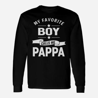 Graphic 365 My Favorite People Call Me Pappa Grandpa Gift Unisex Long Sleeve | Crazezy