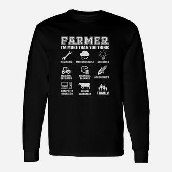 Great Farmer Tractor Farm Cattle Arable Farming Long Sleeve T-Shirt - Thegiftio UK