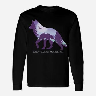 Great Smoky Mountains National Park Wolf Sweatshirt Unisex Long Sleeve | Crazezy DE