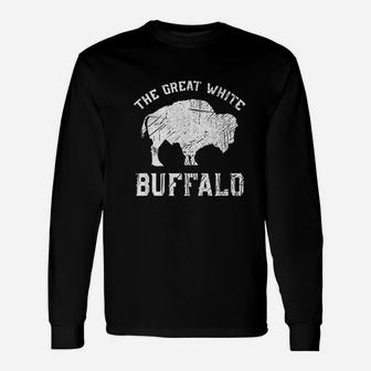 The Great White Buffalo Native American Inspired Long Sleeve T-Shirt - Thegiftio UK