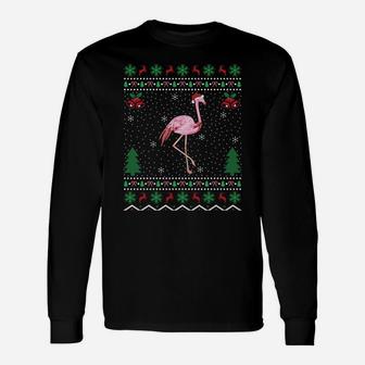 Greater Flamingo Xmas Gift Ugly Flamingo Bird Christmas Sweatshirt Unisex Long Sleeve | Crazezy CA