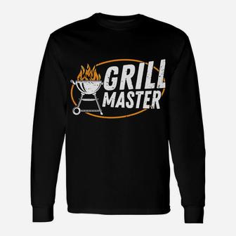 Grill Fans Funny Grill Master Griller Bbq Saying Retro Unisex Long Sleeve | Crazezy DE