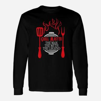 Grill Master The Man The Myth The Legend Chef Unisex Long Sleeve | Crazezy