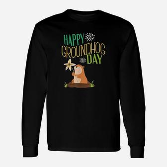 Groundhog Day 2021 Happy Ground Hog Long Sleeve T-Shirt - Thegiftio
